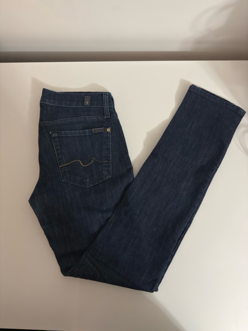 7 For All Mankind Dark Blue Slim Jeans